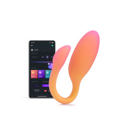 Oeuf vibrant connecté Flamingo Max orange pour point G haptique puissant.