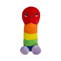 Plush Penis Rainbow, doudou 30cm doux et multicolore fun