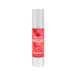 Huile de massage Fraise enveloppant peau de douceur fruitée enivrante