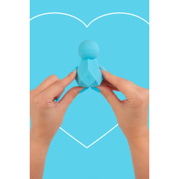 Mini vibro rechargeable BlissKey bleu étanche IPX6 ultra discret