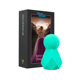 Mini vibro rechargeable BlissKey vert 10 modes vibrations silicone soyeux