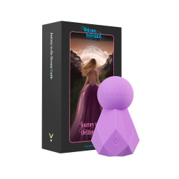 Mini vibro rechargeable BlissKey violet 10 modes vibrations silicone soyeux