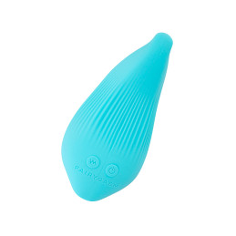 Mini vibro rechargeable DelightfulWave bleu dimensions 5,5x11,6 cm satin