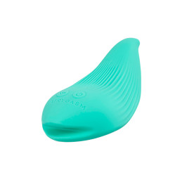 Mini vibro rechargeable DelightfulWave vert silicone liquide forme baleine