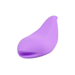 Mini vibro rechargeable DelightfulWave violet silicone liquide forme baleine