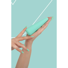 Vibro rechargeable IcyCone vert pour des instants de plaisir givré et délicat
