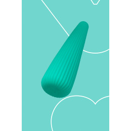 Vibro rechargeable IcyCone vert stimulant aux lignes douces et sensations glacées