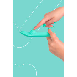 Vibro rechargeable LunaCharm vert qui épouse vos courbes et intensifie vos envies