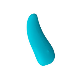 Mini vibro rechargeable ThrillLeaf bleu pour une stimulation douce et enveloppante