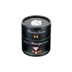 bougie de massage daiquiri fraise, se transformant en huile tiède pour des moments sucrés et sensuels.