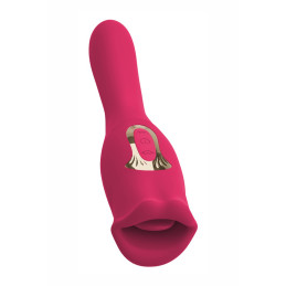 Vibro réversible Oral Fun sextoy avec lèvres mobiles et langue vibrante pour plaisir oral réaliste