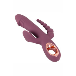 Vibro slim triple plum vibromasseur élégant avec poignée annulaire pour prise en main optimale