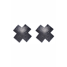 Caches tétons croix stickers adhésifs en forme de croix pour décors érotiques et jeux de scène