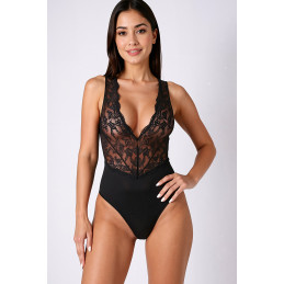 Body noir Evalie lingerie noire moderne idéale pour soirée, mariage ou tenue de scène très féminine