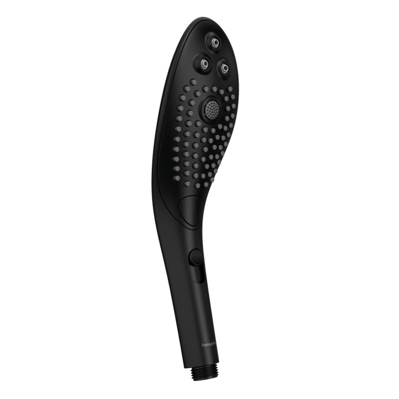 Pommeau de douche 2‑en‑1 noir stimulant par jet d’eau pour massage doux et stimulation clitoridienne