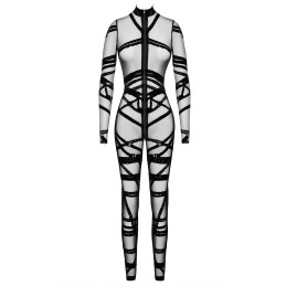 Combinaison floquée Bondesque F357 idéale pour soirées libertines osées