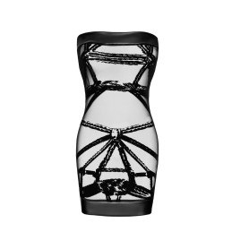 Mini robe floquée à épaules nues Bondesque F359 parfaite pour looks osés