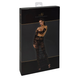 Jupe longue fendue Bondesque F360 - Noir Handmade