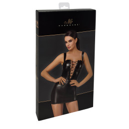 Mini robe lacée Vixen F363 - Noir Handmade