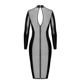 Robe fuseau Crystal F371 fusionnant structure et transparence sexy