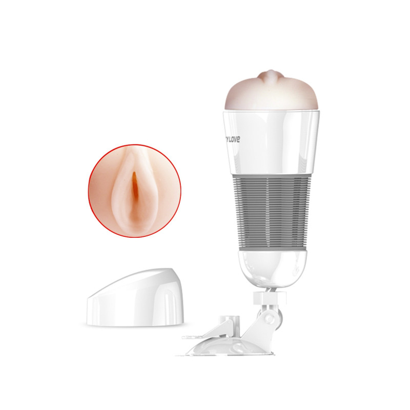 masturbateur vibrant hedy pretty love, orifice ultra réaliste et ventouse pour une fixation stable et confortable.