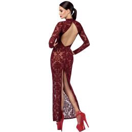Robe fendue en tulle floqué Kink Royal F383 sublimant silhouette fluide