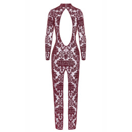 Robe fendue en tulle floqué Kink Royal F383 fusion velours et transparence