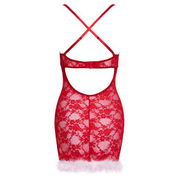 Déshabillé de Noël fusionnant tradition et séduction envoûtante