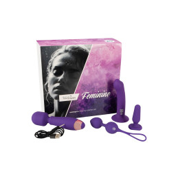Coffret 4 sextoys pour femme au wand rechargeable 10 modes puissants