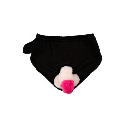 Slip avec pénis en peluche mobile offre érection instantanée par pompe secrète, idéal EVG EVJF anniversaires.