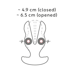Plug anal E-Stim RC Power Expander procurant une dilatation électrisante unique