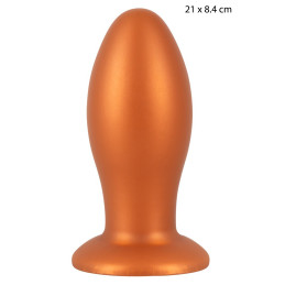 Plug anal XXL 21x8,4cm Anos silicone liquide ventouse métallique