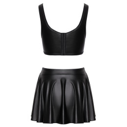 Ensemble Top bustier court et mini-jupe Cottelli PARTY look clubwear rivets