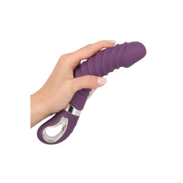 Vibro chauffant rechargeable 23,5 x 4,1 cm orgasmes tièdes explosifs