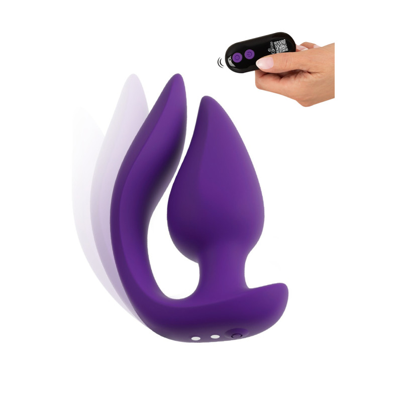 Plug et stimulateur externe vibrant 2 en 1 plaisir anal-clito secret