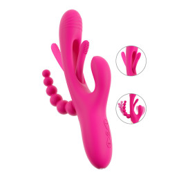 Triple vibro avec langue oscillante quadruple plaisir explosif