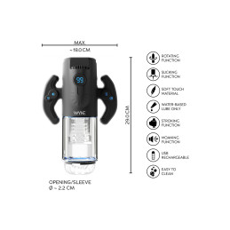 Masturbateur Premium 4 fonctions WYNE n°11 extase multi-moteurs pure