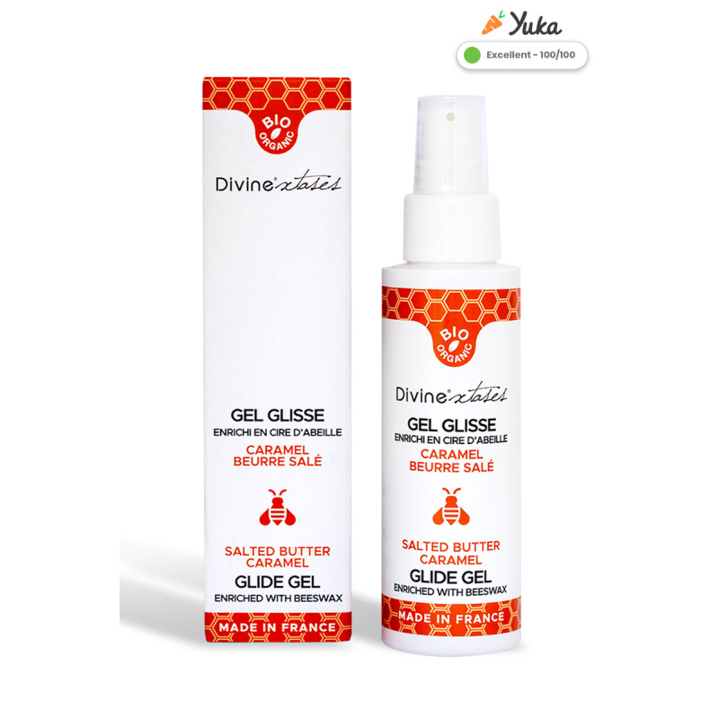 Lubrifiant bio caramel beurre salé 100 ml adapté sextoys et peaux sensibles