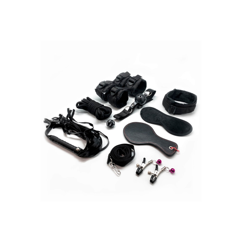 Kit BDSM Fury noir Alive stimulant pinces et corde shibari