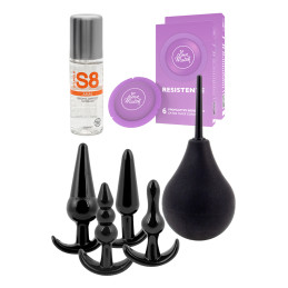 Set plaisir anal 4 accessoires kit progression débutants sécurisé