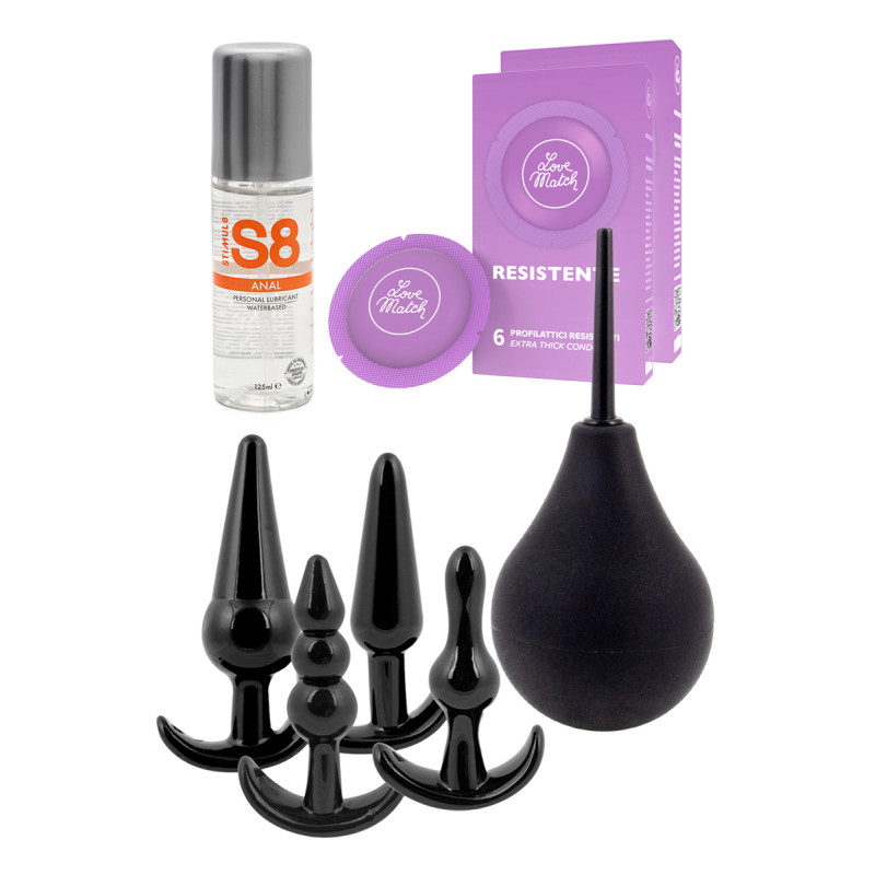 Set plaisir anal 4 accessoires kit progression débutants sécurisé