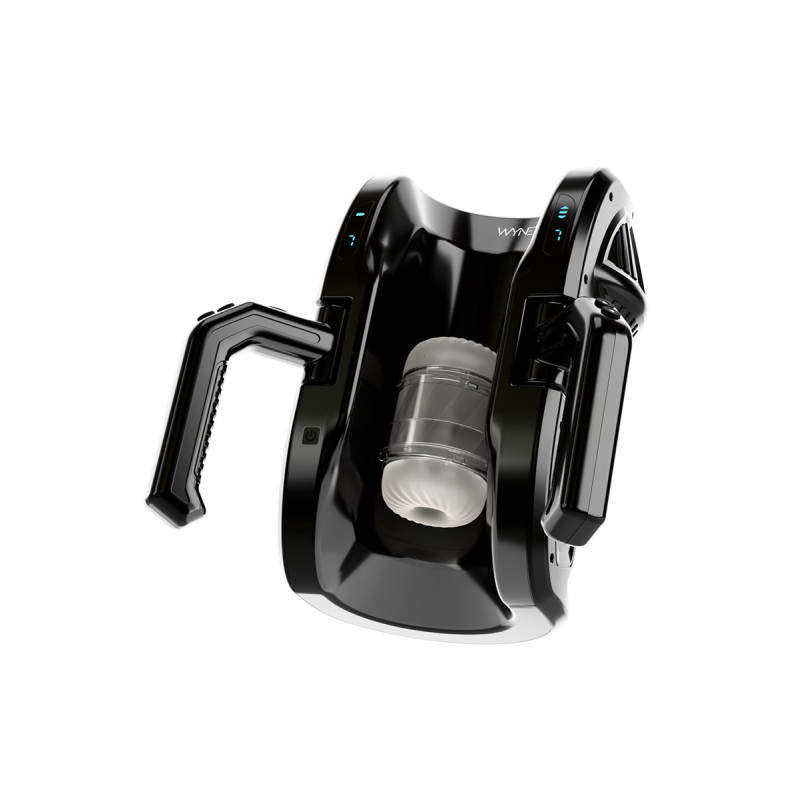 Masturbateur Premium automatique WYNE n°10 vu de face, forme ergonomique et poignées latérales visibles
