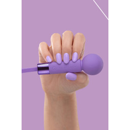 Mini vibro rechargeable Pearlstasy violet créant une expérience sensorielle fluide et harmonieuse