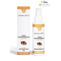 huile de massage aphrodisiaque bio divinextases 100% française flacon