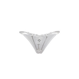 String ouvert à strass blanc créant une touche scintillante et élégante pour l’intimité