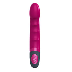 vibromasseur en silicone doux, forme courbée pour point g.