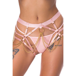 String harnais rose Bad Kitty structurant silhouette bondage sexy