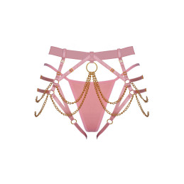 String harnais rose Bad Kitty sublimant formes par tension érotique