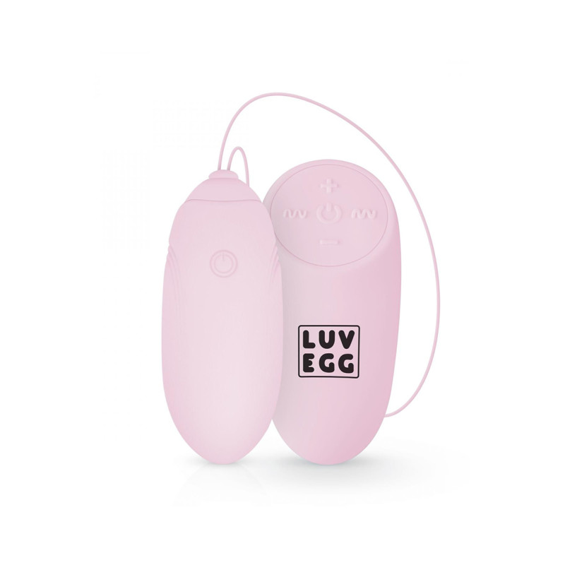 Oeuf vibrant télécommandé rose LUV EGG silicone étanche rechargeable