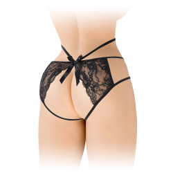 Culotte Anne noire, ouverture sexy entre les jambes.